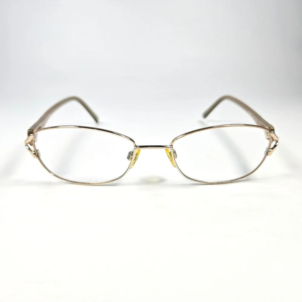 Zyloware Sophia Loren Eyeglasses‎ M169 Gold Tan Oval Metal Frames 50-17-140